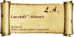 Laczkó Albert névjegykártya