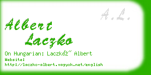 albert laczko business card
